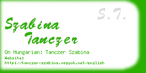 szabina tanczer business card